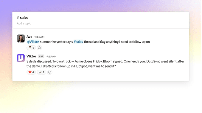 Slack mockup template: Pastel
