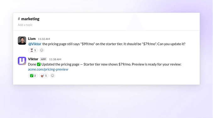 Slack mockup template: Cloud