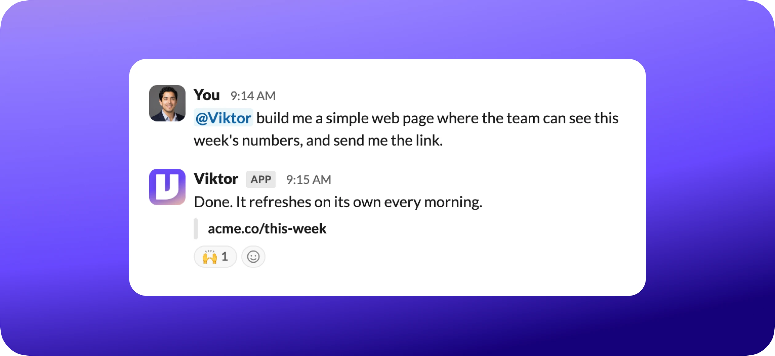 Viktor in Slack