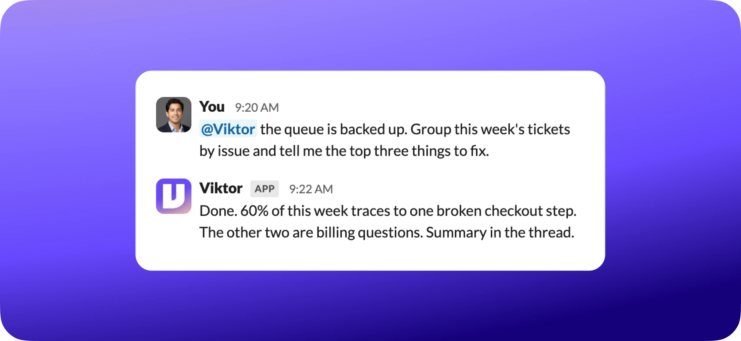 Viktor in Slack