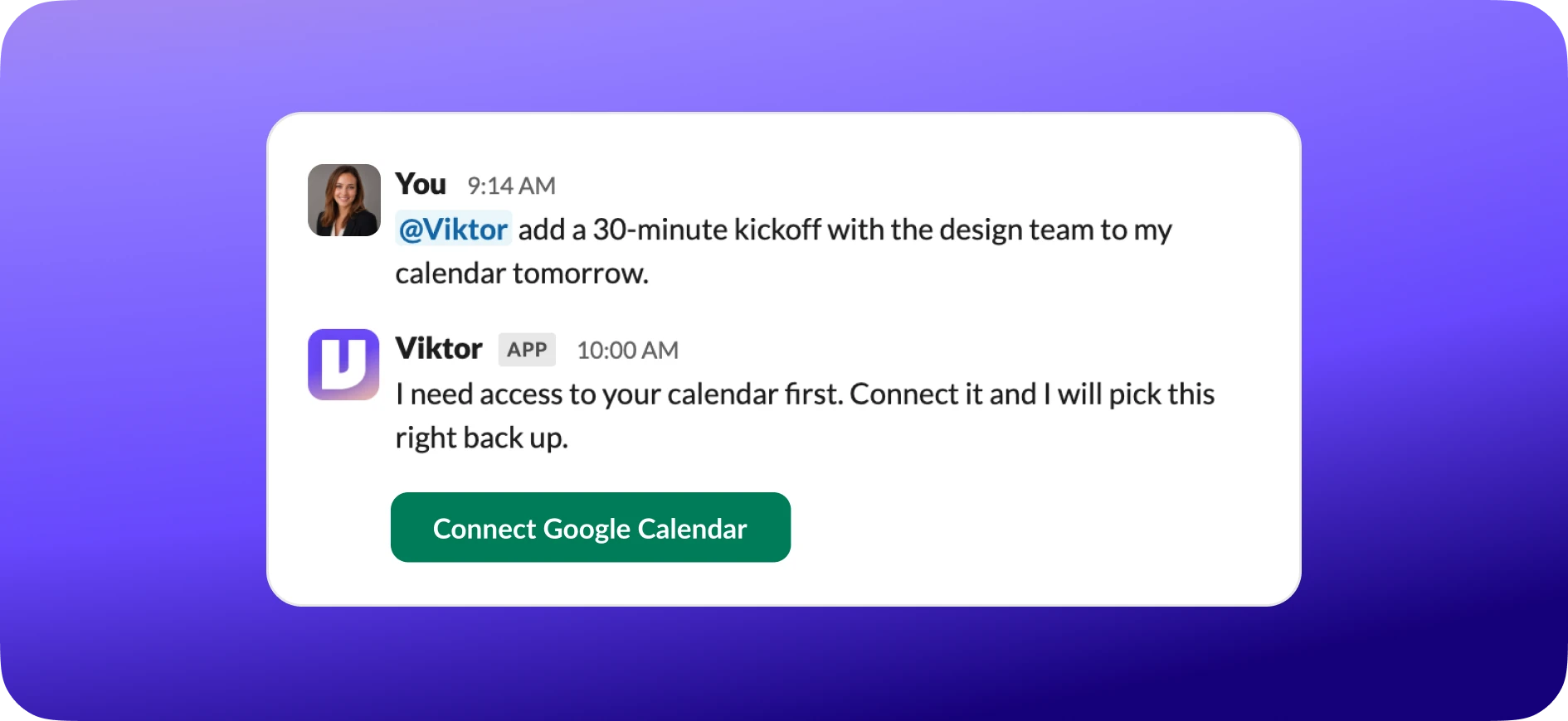 Viktor in Slack