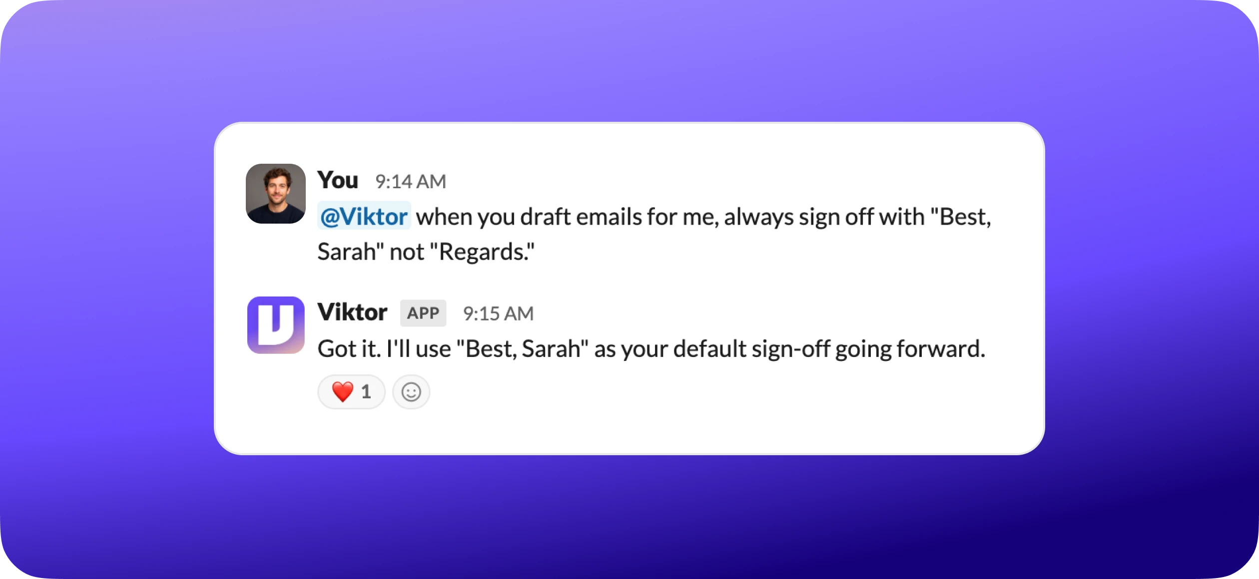 Viktor in Slack