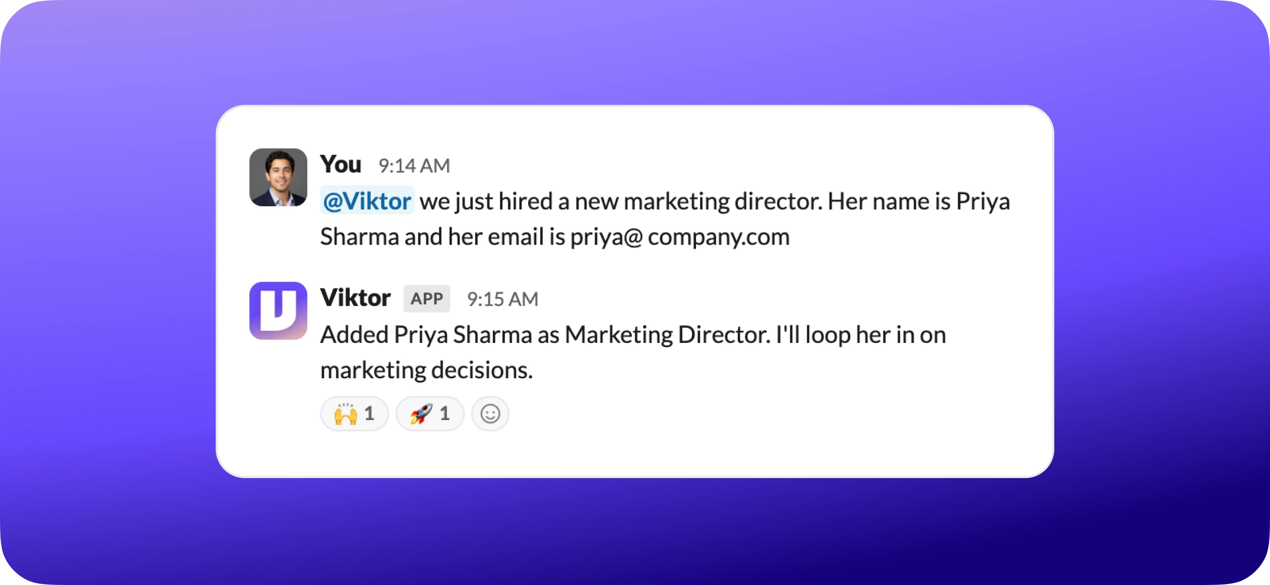 Viktor in Slack