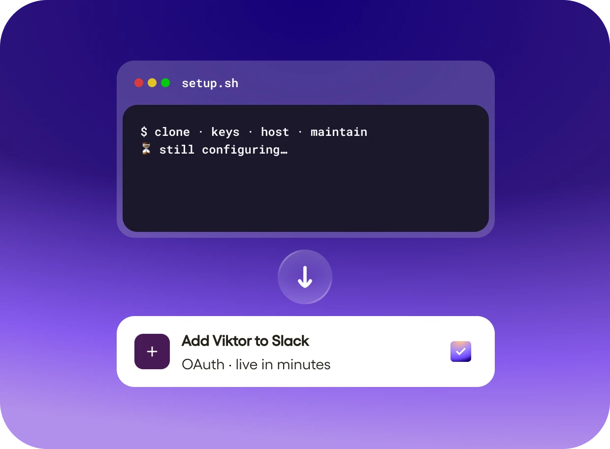 Viktor onboarding — connect in minutes