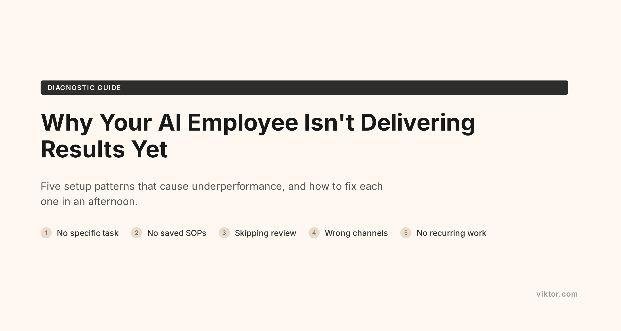 Five setup patterns that keep AI employees from delivering results
